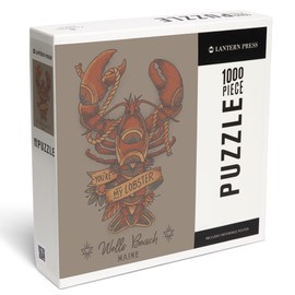 Lantern Press 1000 Piece Jigsaw Puzzle, Wells Beach, Maine, You're My Lobster, Lobster Tattoo