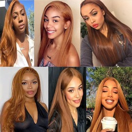 Labamiya Human Hair Bundles 14 16 18 Inch Blonde Light Brown 30# Straight Bundles Human Hair 12A Unprocessed Soft Sewn In Wave Hair for Black Women with Double Weft