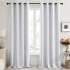 Deconovo Blackout Curtains, Decorative Silver Foil Print Room Darkening Curtain