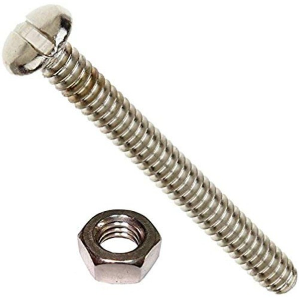 Merriway BH02512 (50 Pcs) Slotted Pan Head Machine Screws with