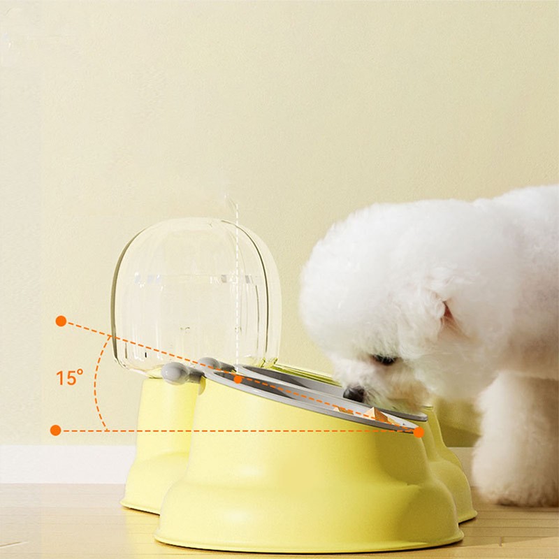 Pet Water Food Bowls 3 in 1 Prevent Slip Tilted