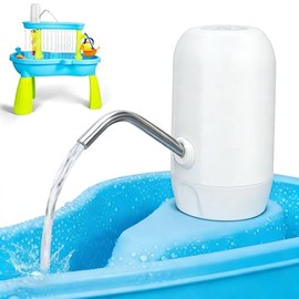 Water Table Pump, Continuous Kids Water Pump for Table, 3 Hours of Non-Stop Work Water Table Accessories Water Pump for Fun Summer Outdoor Water Toys Outside Water Play (White)