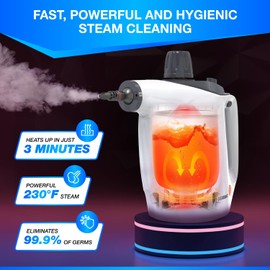 Gearwiz Handheld Steam Cleaner – Multipurpose High-Pressure Steamer with 9-Piece Accessory Set – Powerful Cleaning for Home, Kitchen, Car, and Upholstery – Chemical-Free Surface Cleaner