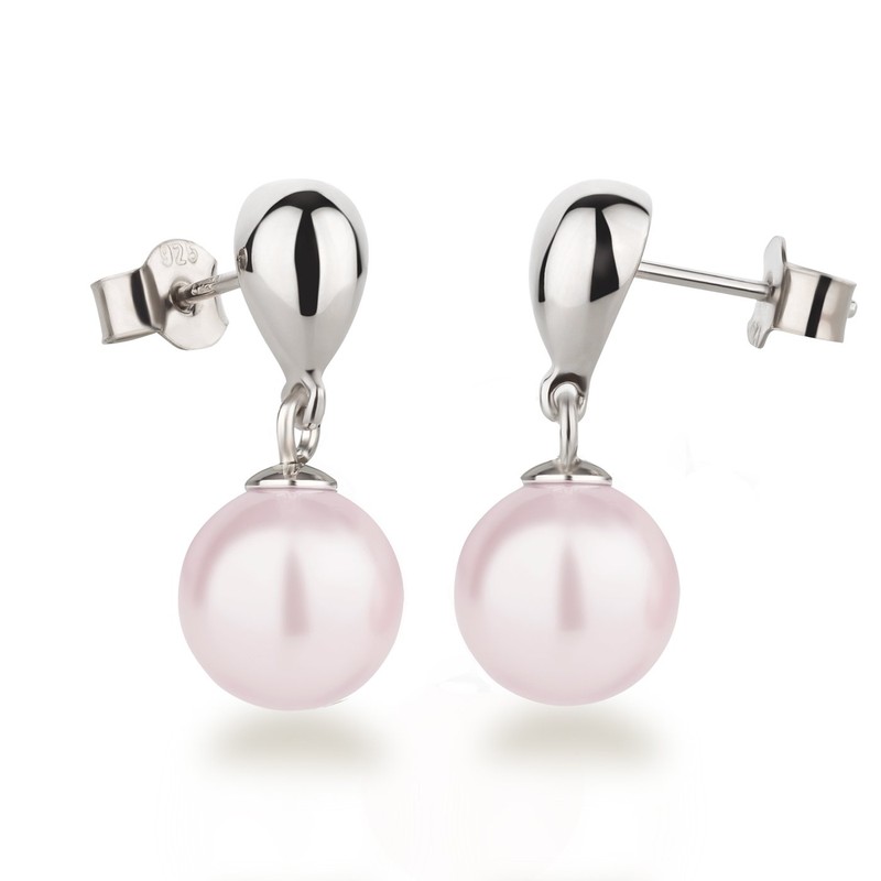 Schöner SD, Shiny Jewellery Set with 10 mm Pearl Earrings