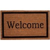 BIRDROCK HOME Welcome Coir Doormat - 18 x 30 Inch