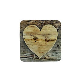 Wooden Heart Coasters Set of 6