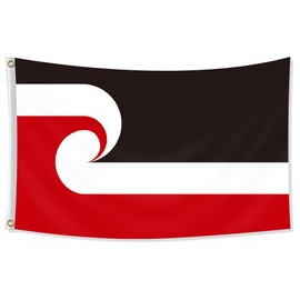Large 3×5 FT Maori Flag, Big Maori 100D National Outdoor Banner,DecorGarden With Brass Gromment