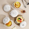 MALACASA Mini Cocotte Set - 12 OZ Small Casserole Dishes