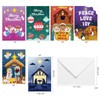 HOWAF 72 Pieces Christmas Greeting Card Sets, Christmas Religious Cards
