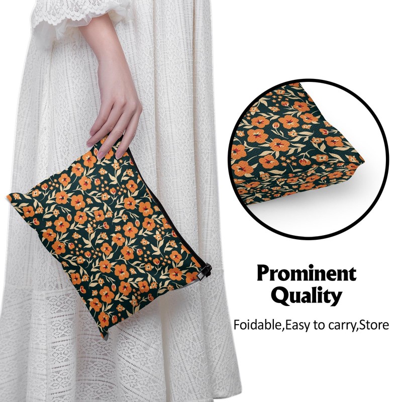 Cafl - Bolsa de maquillaje para viajes, artículos esenciales para