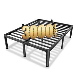 MAF 12 Inch King Metal Platform Bed Frame with Round Corner Legs, Mattress Slide Stopper, 3000 LBS Heavy Duty Steel Slats Support, No Box Spring Needed, Noise Free