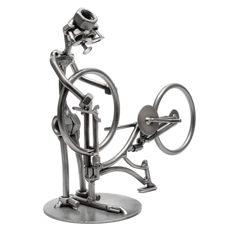STEEMO Screw Man Bicycle Repair Bicycle Mechanic Gift Metal Art