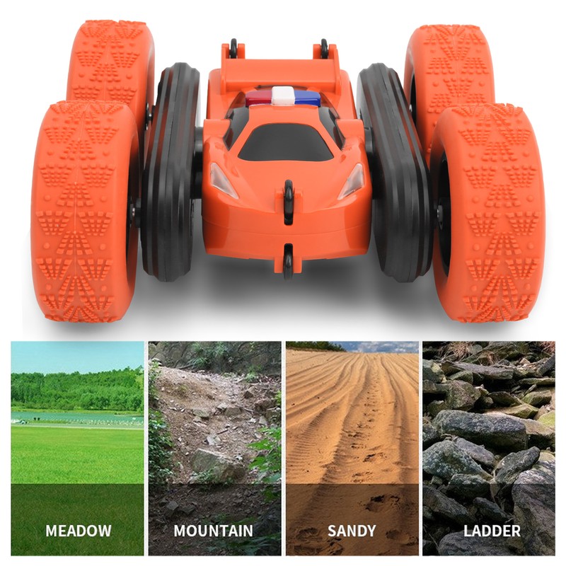 DoubleSided Stunt RC Car 360 Degrees Rotation Spraying Remote Control