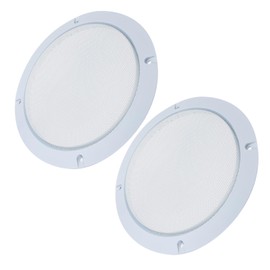 Operitacx 2Pcs Durable Speaker Covers White Audio Speaker Mesh Protective Horn Guard with Corrosion Resistance Simple Design