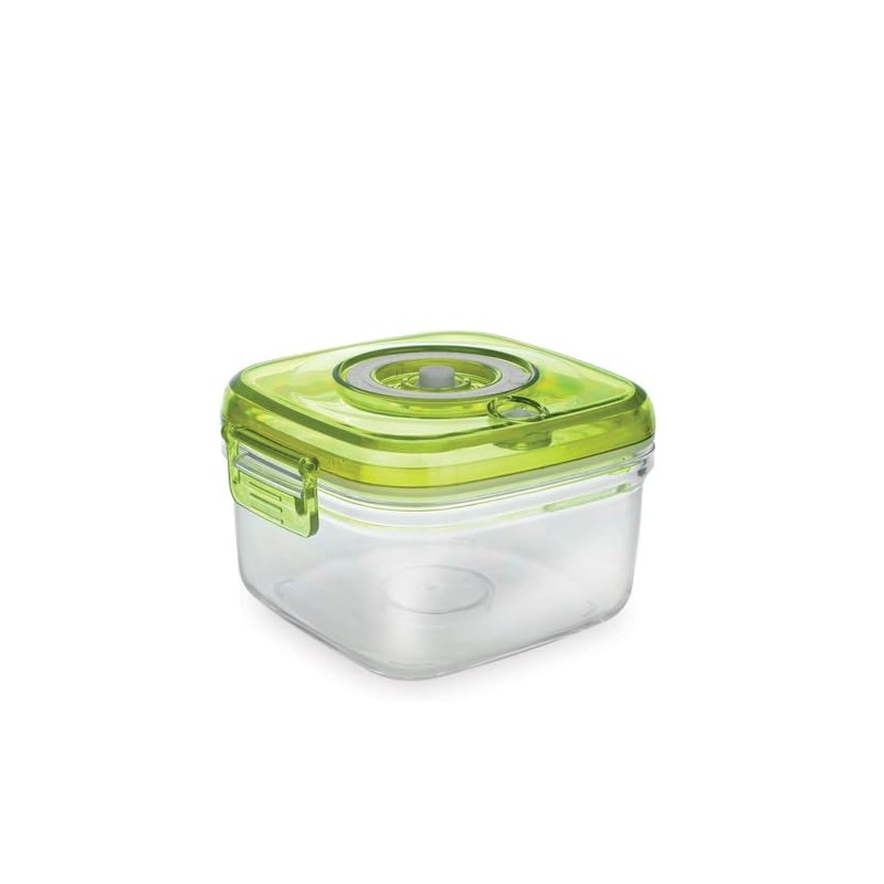 Vacucraft Plastic Food Storage Containers with Airtight Lids - Square