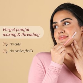 Carmesi Maquinilla de afeitar facial para mujer, depilación facial sin dolor y precisión, para pelusas de melocotón, cejas, barbilla y labio superior,