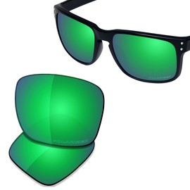 Saucer Premium Replacement Lenses for Oakley Holbrook Mix OO9384 High Defense Sunglasses - Jade Green Polarised, High Defense - Jade Green Polarised