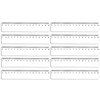 LKCCTK 5.9 inches (15 cm) Clear Plastic Ruler Set of