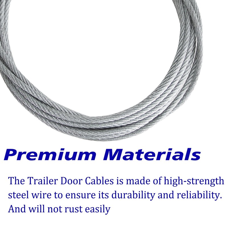 2PCS 150" Replacement Cable Wire - Enclosed Cargo Trailer Ramp