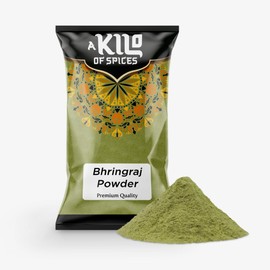 A Kilo of Spices | Bhringraj Powder 1 Kg | Eclipta Alba | False Daisy | Nourishes Scalp, Enhances Hair Growth, and Boosts Hair Shine | Helps Prevent Hair Loss