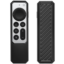 ProCase Funda para el Control Remoto 2021 Apple TV 4K Siri, Carcasa Silicona Antigolpes de Silicona Suave Antideslizante para Control Remoto Apple TV 4K 2021 / HD Siri Remote Controller 2a Gen -Negro