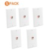 diyTech Premium Speaker Wall Plate - Spring Loaded Speaker Wire