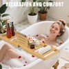 Bathtub Tray Caddy,Premium Bamboo Expandable Bath Tub Trays Table, Foldable