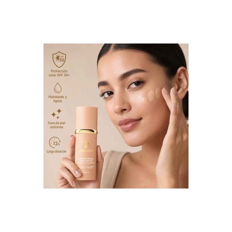 3Pcs Biomimic Foundation 4 en 1,base de maquillaje alta cobertura,SPF