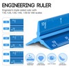6 Pcs 12 Inch Architectural Engineering Scale Ruler Set Aluminum