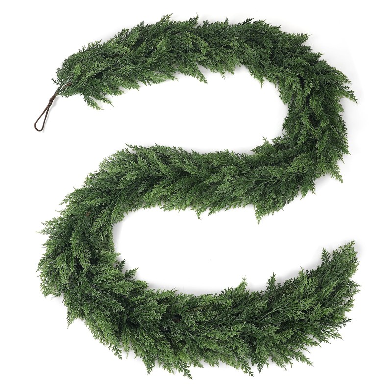 9FT Christmas Cedar Garland Artificial Greenery Indoor Outdoor Decoration