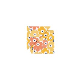 Marimekko 52_1_5272552770 F Women's Cocktail Napkins, Peach x Yellow