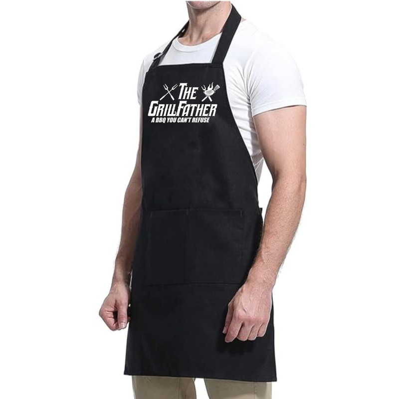 PB TECH Novelty Apron for Men – ‘The GrillFather’ BBQ