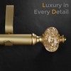 JRZOO Gold Curtain Rod for Windows 72 to 144 Inches,