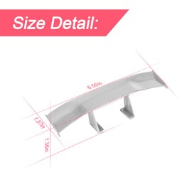 BLAU GRUN 3PCS Car Mini Spoiler Wing, 6.7 Inch Universal Tail Wing Mini Carbon Fiber Texture Cool Decoration, Car Exterior Accessories for Men Women (Grey)