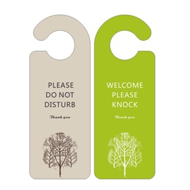 yaojia_oa Do Not Disturb Door Hanger Sign, Please Do Not Disturb Door Knob Sign for Meeting in Session, Office, Home, Clinic, Therapists, Hotel, Health Care,2 Pack (Grey and Green)â¦