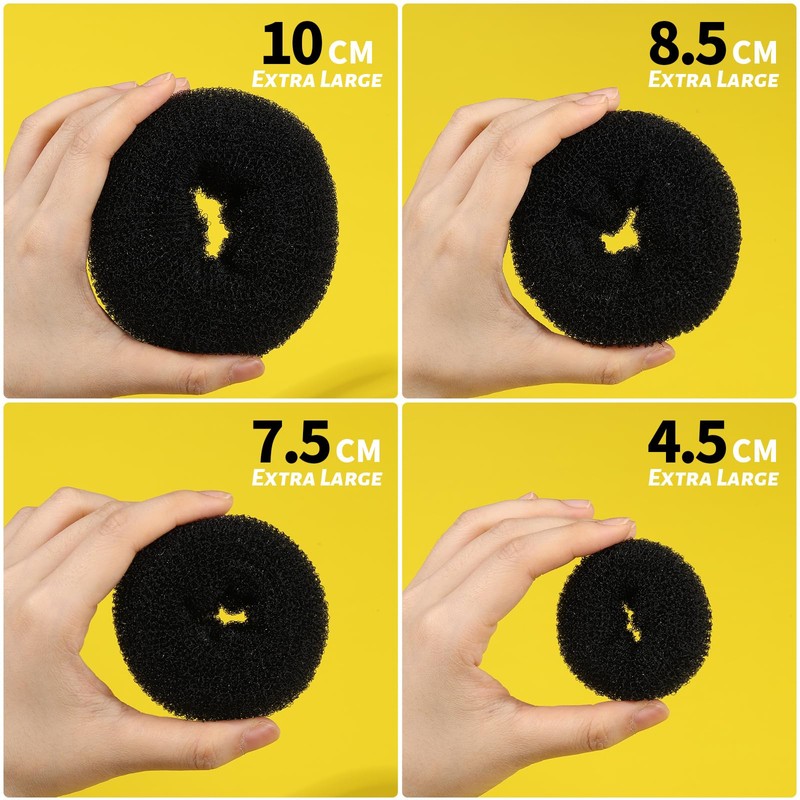 Fandamei Hair Bun Maker Set- 7 PCS Hair Donuts for