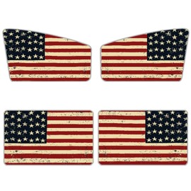 HUISEFOR American Flag Car Privacy Window Cover for Summer Classic Car Shades for Side Windows Heat Resistant UV Blocking Sunshade for SUV Vehicle Sedan Truck Gift for Friends