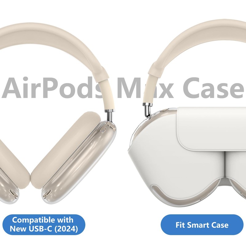 TNSNK Scratch-Resistant Case Cover Compatible with Airpods Max Headphones, TPU