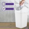 Superio Small 2.5 Gallon Plastic Trash Can with Swing Top