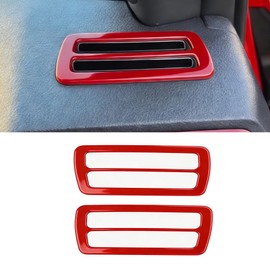 BORUIEN for Toyota Tacoma 2024 2025 2026 Interior Accessories for 4Runner 2025 2026 Up Center Console Side Frame Decor Trim Cover Upper Air Conditioner Air Vent Cover ABS (Red)