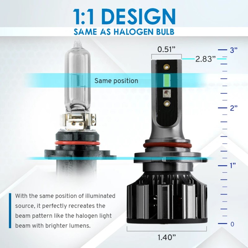 Zentico 9007 2 in 1 CSP Chip Auto LED Headlight