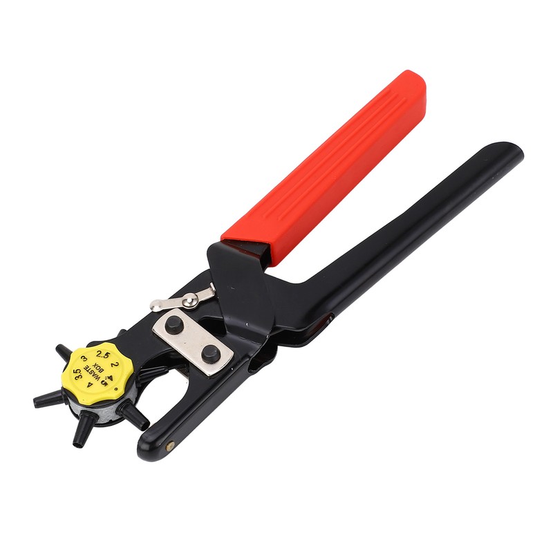 Leather Belt Hole Puncher Heavy Duty Plated Steel 6 Holes