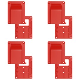 4PK Nylon Cover and Base to Suit 50AMP Anderson CONNECTORS (Red)