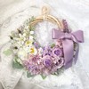 Lulu's-1683 Half Moon Wreath, Lavender, Crescent Moon, Artificial Flowers, Artificial