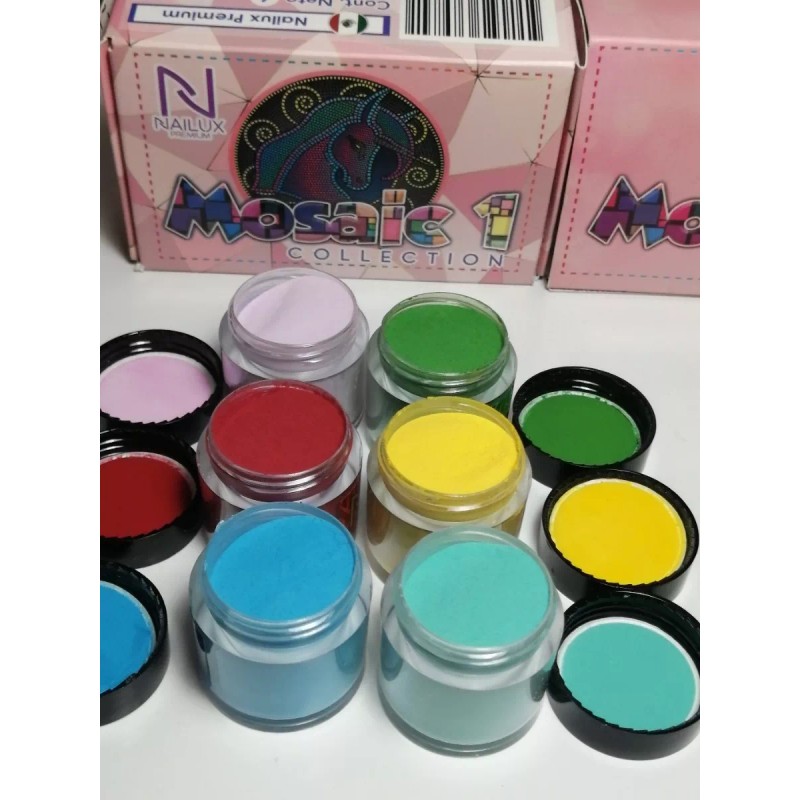Nailux Coleccion De Acrilicos Colores Mosaic 1