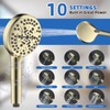 All Metal Shower Head, 10" High Pressure Rainfall/Handheld Shower Combo