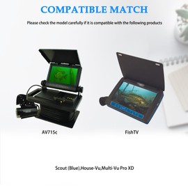 14.4V Charger for Aqua-Vu AV715c FishTV Scout (Blue) House-Vu & Multi-Vu Pro XD Replacement 12V Power Supply Hand-Held Underwater Viewing System Power Adapter Cord