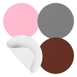 LUTER 4pcs Silicone Jar Opener Gripper Pads, Multi-function Jar Opener Kitchen Coasters Bottle Lid Openers for Arthritis Seniors Kids Women and Weak Hands (4 Colors: White, Gray, Pink, Brown)