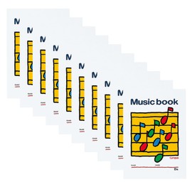 Kokuyo Notebook, Campus Notebook, Music Book, B5, 5 Lines, 8 Tiers, 18 Sheets, Set of 10, ON-24X10