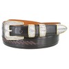 Western Cowboy Dress Lacing Leather Belt (Black, 38)